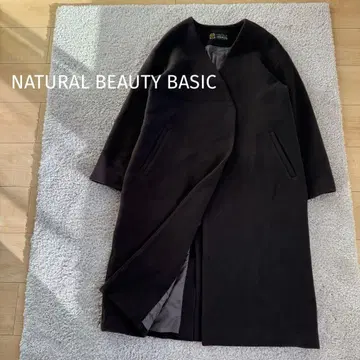 내추럴 뷰티 베이직 노카라 울 코트