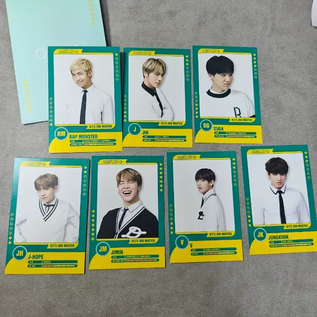 bts 방탄소년단 머삼터 플레이어 카드 7개 세트 3번
