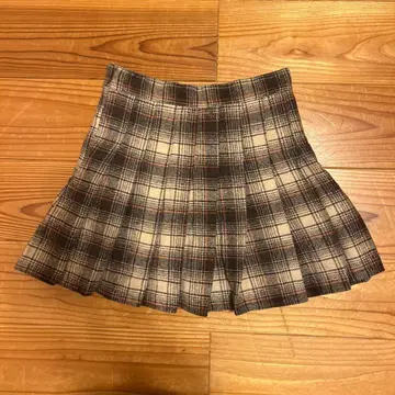 volcan&aphrodite 브라운 스커트 가을 겨울 귀여운 체크