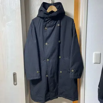 모즈 코트 블랙 탈부착 가능 후드