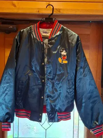 90s 미키마우스 바시티 자켓 미국제 사이즈 L