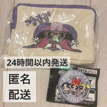 파워퍼프걸 자수 캔뱃지 비스킷 자수 파우치 집합 모조조조