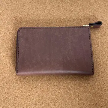 프래그먼트 케이스 미니 지갑 미니 지갑 천연 가죽 다크 브라운 핸드메이드