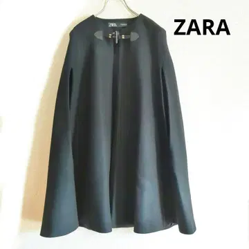 레어 완판템 자라 MANTECO 케이프 코트 망토 판초 블랙 토글