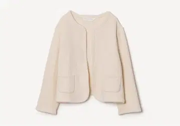 프리스틴 PRISTINE 울 하니컴 노카라 자켓