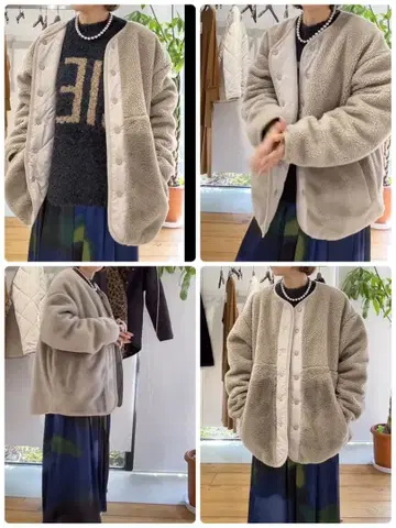 이시카와라보 리버서블 블루종 그레이지