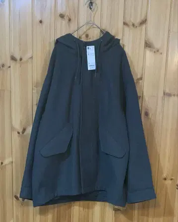 GU 그레이 코지 멜톤 후드티