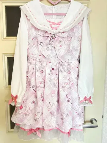 리즈리사 SewingBear 패턴 화이트 양산형