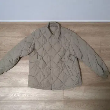 유니클로 퍼프 테크 퀼팅 자켓 베이지 XL