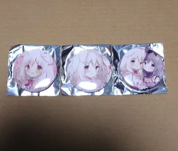 시라타마 캐베츠 팬 아트 캔뱃지 미소노 이치고카 아마이로 쇼콜라타