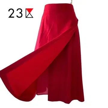 [ 새상품급 ] 23구 온워드 카시야마 랩스커트 플레어 A라인 빨간색 M