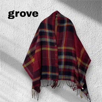 [ grove 그로브 ] 체크 무늬 스톨/숄