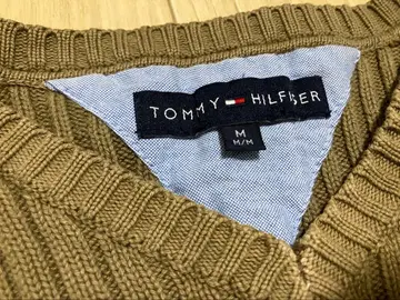 타미힐피거 리브 스웨터 올리브