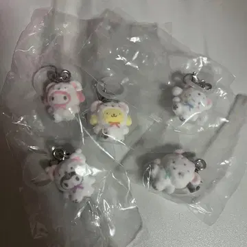 산리오 포근포근 스노우 메지루시 액세서리 5개 세트 미사용 새상품