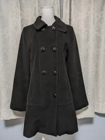 A라인 롱 코트 코트 아우터 블랙 영 캐주얼 리즈리사