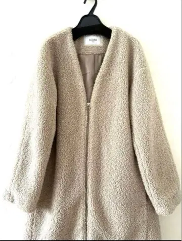 SLOBE IENA 베이지 보아 코트