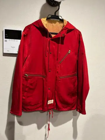 PINK HOUSE 후드 부착 레드 자켓