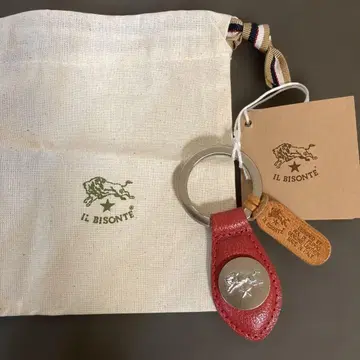 미사용 새상품 일비종떼 키링 키링 빨간색 레드 가죽