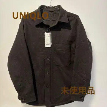 UNIQLO 오버 셔츠 자켓 M 다크 브라운 미사용 택 포함