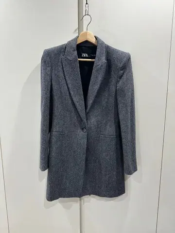 ZARA 그레이 트위드풍 자켓 XS