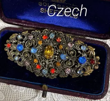 체코제 빈티지 브로치 멀티 컬러
