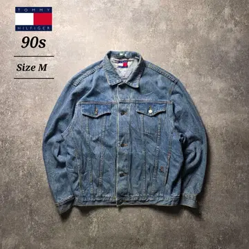 90s TOMMY HILFIGER 타미힐피거 데님 자켓 플래그 택 M