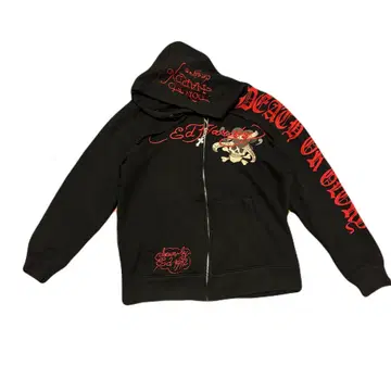ED HARDY 집업 후드티 L Y2K 해골 십자가