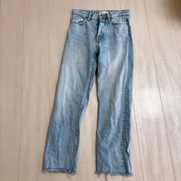ZARA 와이드 스트레이트 데님 옅은 블루 34 심플 코디 새상품급 자라