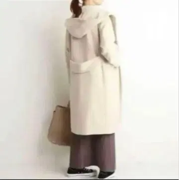 SLOBE IENA 뉴앙스 후드 코트 울 사이즈 36