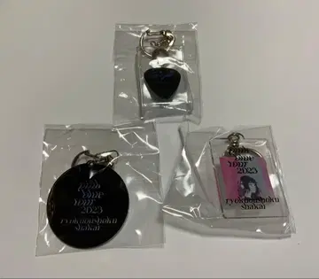 록시이로샤카이 굿즈 핑크 블루 키링 스트랩 피크 3종 세트