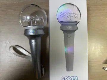 aespa 응원봉 실버 스트랩 포함
