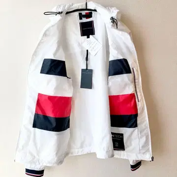 [ 새상품 미사용 ] 타미힐피거 마운틴 파카 후디 화이트 로고