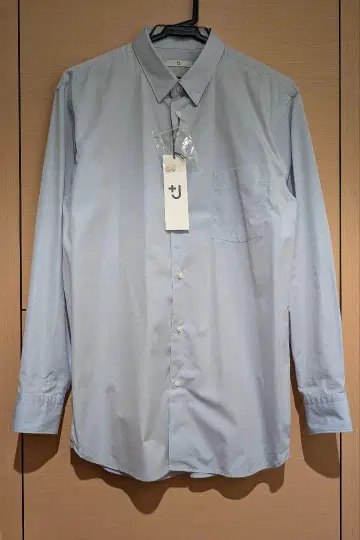 +J 수피마 코튼 레귤러 핏 셔츠 블루 유니클로 질 샌더