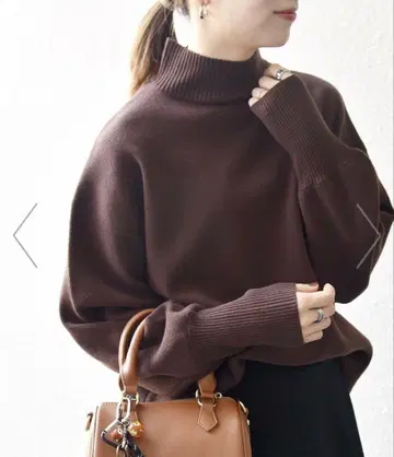 SHIPS any 하이넥 볼륨 슬리브 롱 리브 니트 완판