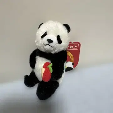 우에노 동물원 샤오샤오 봉제 인형 키링 사과 포함