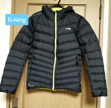 LI-NING 다운 자켓 블랙 점퍼 후드티