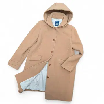 새상품급 쉽스 후드 부착 코트 해밀턴 고급 램스울 싱글 버튼