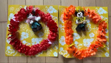 [ 미사용 ] 디즈니 레어 레트로 하와이 레이 포함 마스코트 미니 미키