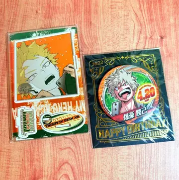 나의 히어로 아카데미아 벌스데이 캔뱃지 아크릴 스탠드 바쿠고 카츠키