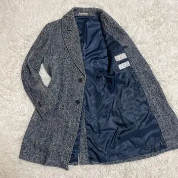 하이스트릿 x 카노니코 트위드 체스터 코트 헤링본 S