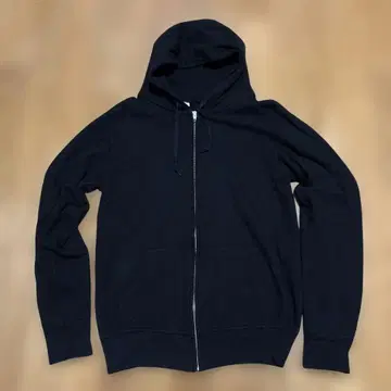 엔할리우드 블랙 풀 집업 후드 부착 후드티 사이즈 38