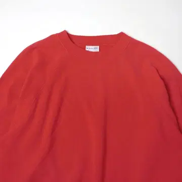 USA 빈티지 80s 헤인즈 무지 블랭크 맨투맨 트레이닝복 주홍색 XL