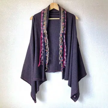 새상품급 팔라스 팰리스 변형 롱 베스트 뜨개 옷깃 융모