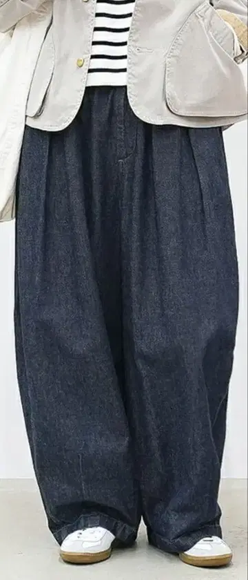HARVESTY 10oz 데님 서커스 팬츠 / 원 워시