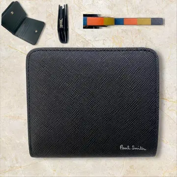 미사용 폴스미스 지갑 브라이트 스트라이프 풀러 블랙