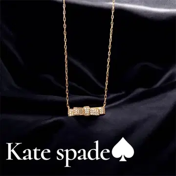 케이트 스페이드 리본 디자인 목걸이 핑크 골드 리본 참 고급