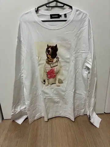 XLARGE 개 프린트 긴팔 티셔츠