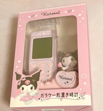 산리오 폴더폰 모양 탁상 시계 쿠로미