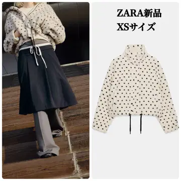 완판템 ZARA 물방울 패턴 보아 자켓 XS 택 포함 새상품
