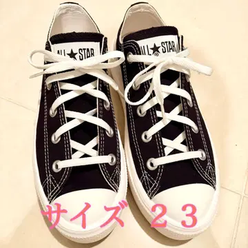 컨버스 올스타 블랙 사이즈 23 경량 통굽 블랙 스니커즈